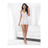 Double Layered Chantilly Lace Babydoll w/Panty - White